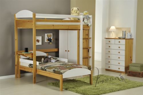 Verona Maximus 'L' Shape Twin Sleeper | White